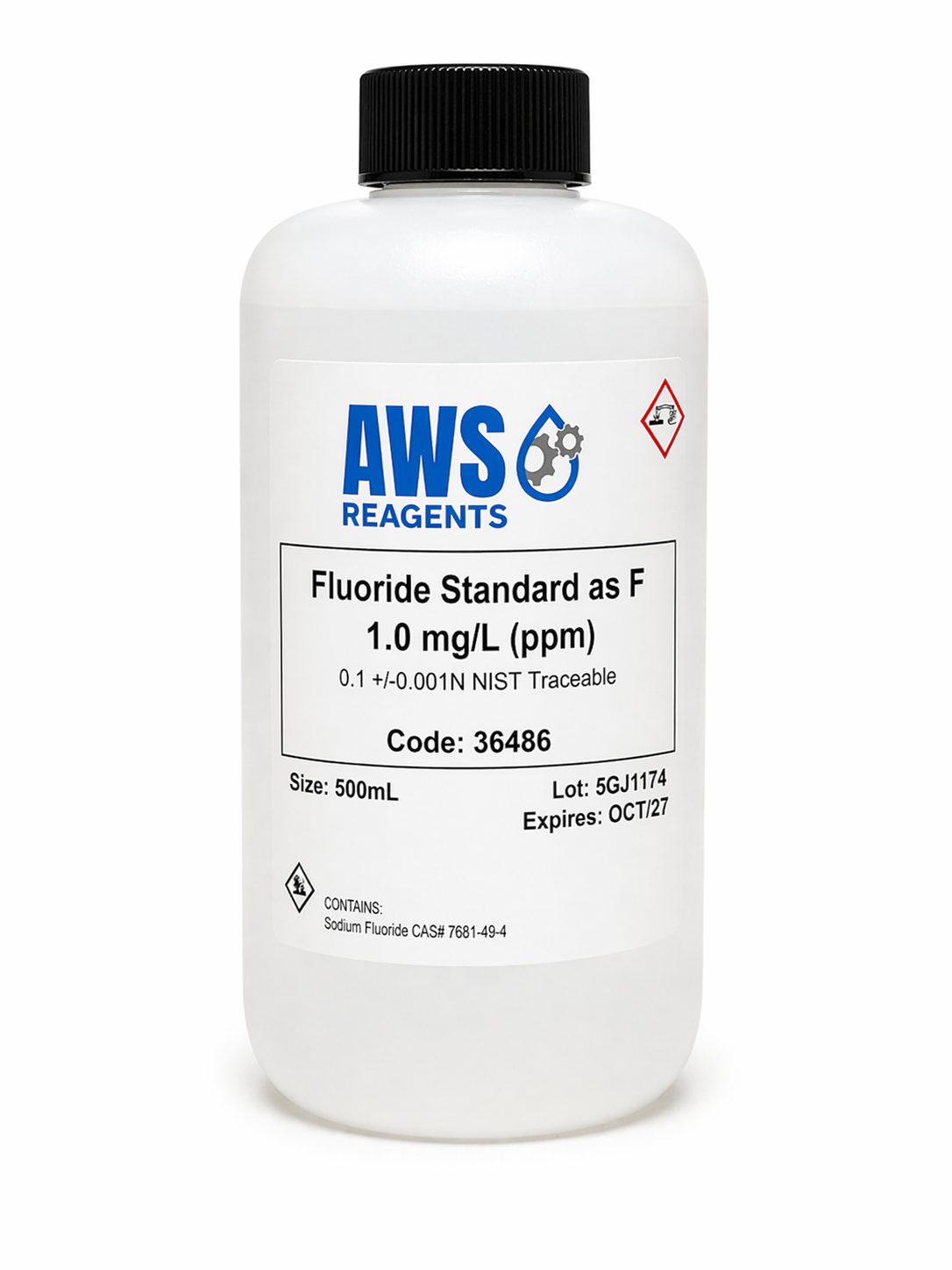Fluoride Standard as F 1.0 mg/L (ppm) 500mL